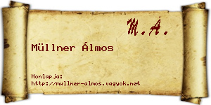 Müllner Álmos névjegykártya